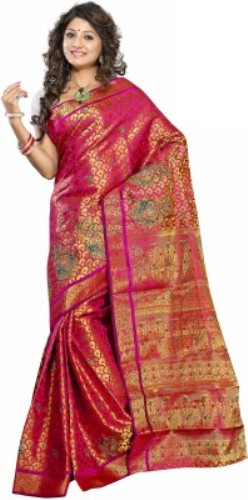 Uppada Sarees-Red Artistic Silk Saree 19