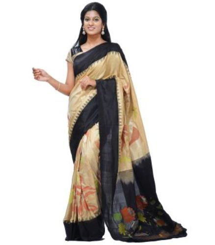 Uppada Sarees-Cream And Black Uppada Saree 5