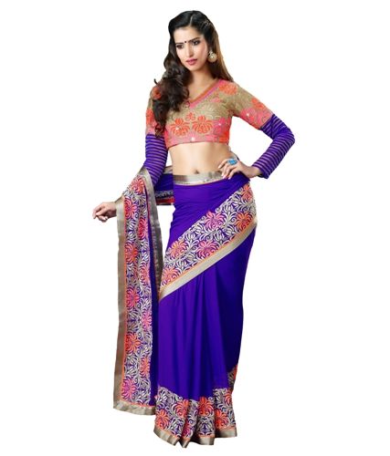 Išgalvotas Sarees-Fancy Blue Designer Saree 11