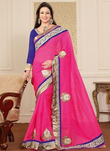 Pamut Sarees-Pink Colored Jute Cotton Saree 10