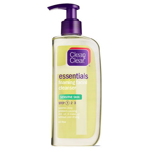 Clean and Clear Essentials Foaming Facial Cleanser for Sensitive Skin