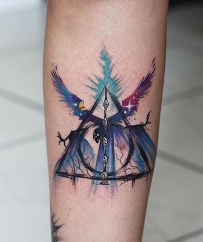 Čarobno Deathly Hallow Tattoo