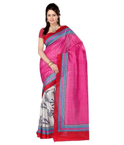 Pink Radhika Saree With Heavy Embroidery 8