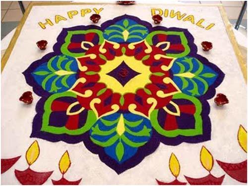 Rangoli with rice 2