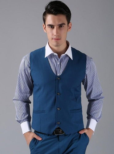 Best men Custom blue vest