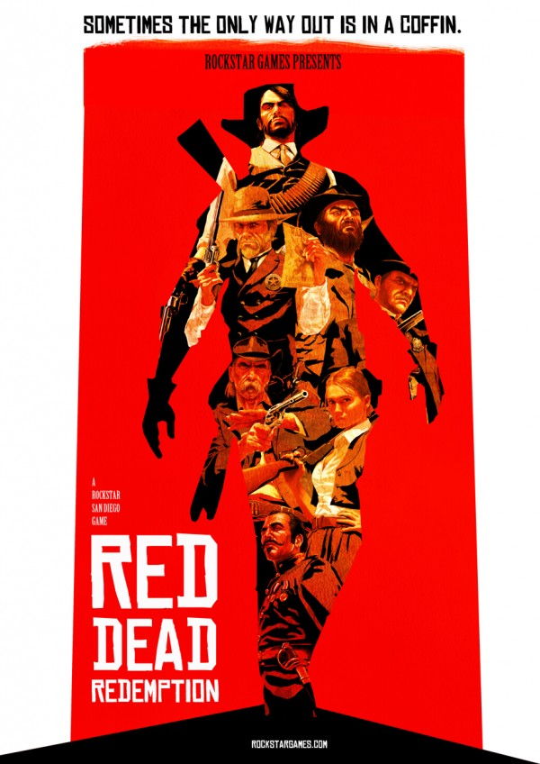 raudona dead redemption poster